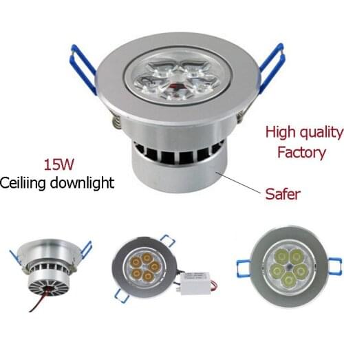 15W LED Ceiling Lamp Downlight Spot Hang Recessed Cabinet Light White AC 85V - 265V For Home Indoor Lighting