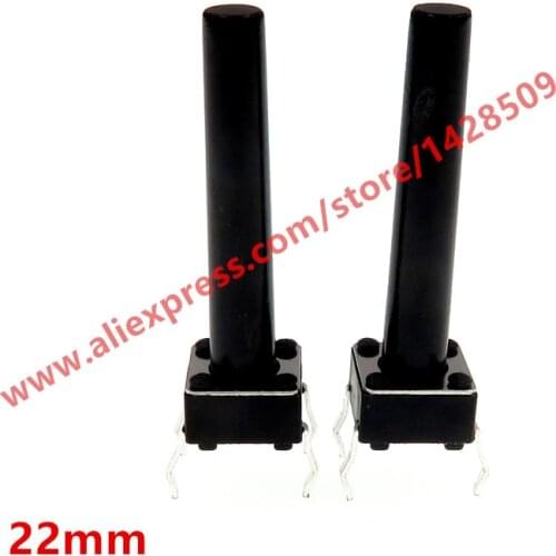 200pcs/lot Tactile Switch Push Button Tactile Pushbutton 4pin DIP 6*6*22mm for LCD Screen Monitor Tact Switches