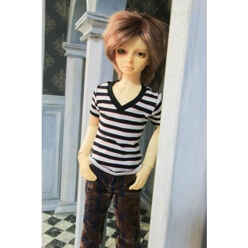 [wamami] Plaid T Shirt For 1/3 1/4 1/6 SD17 DD SD AOD Male Dolls Dollfie Outfits