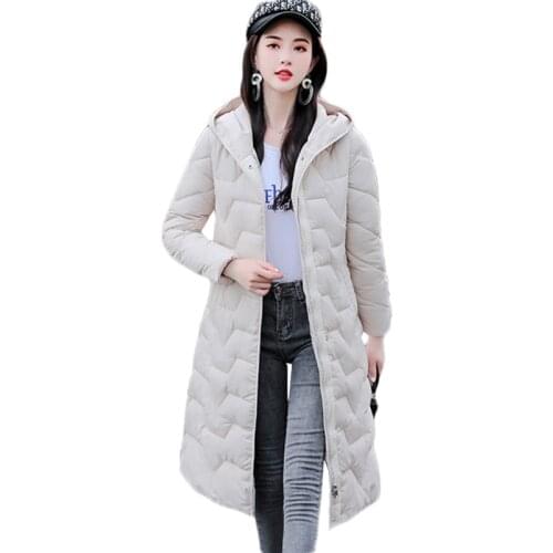 New Winter Jacket coats Women Long Parka overcoat Hooded Thicken Warm Down Cotton Jackets Green Casual Plus size Cotton Jackets