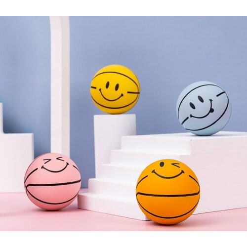 1pc Creative Fidget toy bouncing ball childrens mini trumpet basketball bounce decompression model toy rubber hollow ball
