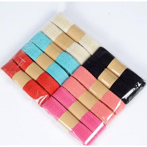 2 Meters 25mm Natural Colorful Jute Burlap Ribbon DIY Weddings Birthday Party Christmas Craft Decoration Jute Fabric