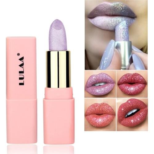 2021 Multicolor Glitter Lipstick Shiny Metallic Lipsticks Waterproof Long Lasting Gold Lip Stick Makeup SSwell