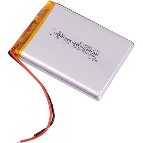 3.7V 5800mAh 105575 Polymer Lithium LiPo Rechargeable Battery For GPS PSP DVD PAD E-book tablet pc laptop power bank video game