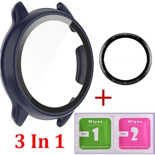 3 In1 HD Tempered Screen Protectors Case For Huami Amazfit GTR2 eSIM Watch Frame PC Protective Cover For Amazfit GTR2e SIM Film