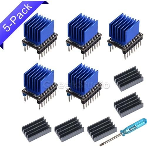5-Pack TMC2208 V2 3D Printer Module Kit Stepper Motor Driver Modules with Heatsinks Accessories for 3D Printer