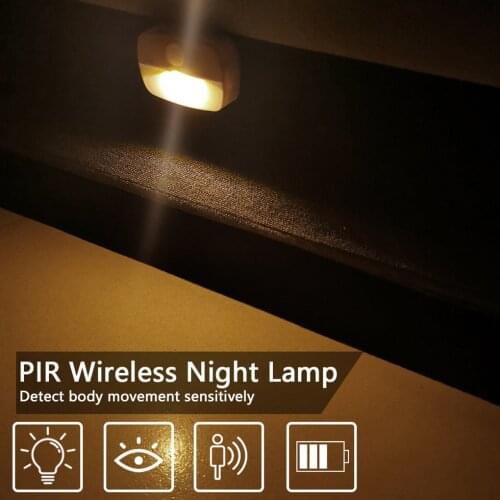 Wireless Night Lamp with Motion Sensor LED Night Lights Batteries Small Nightlights Lamp for room Corridor Closet Easy Install