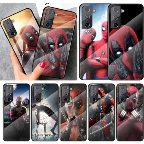 Tempered Glass Cover Deadpool Marvel Dead Pool For Samsung Galaxy S21 S20 FE Ultra S8 S9 S10 S10e Lite Plus Phone Case