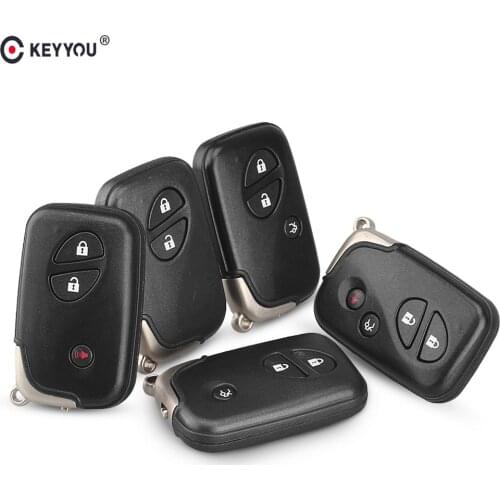KEYYOU 2/3/4 Button Keyless Entry Key Shell Smart Remote Key Case For Lexus LX470 GS450h IS350 SC430 CT200h GS430 ES350 GS350