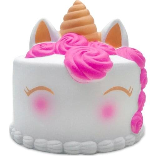 Jumbo Kawaii Unicorn Cake Squishy Food Simulated PU Bread Cream Scented Slow Rising Squeeze Toy for Baby Kids Gift