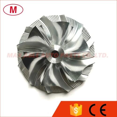TD04HL 45.00/61.00mm 6+6 blades Turbo Billet compressor wheel/Aluminum 2618/Milling wheel for turbocharger Cartridge/CHRA/Core