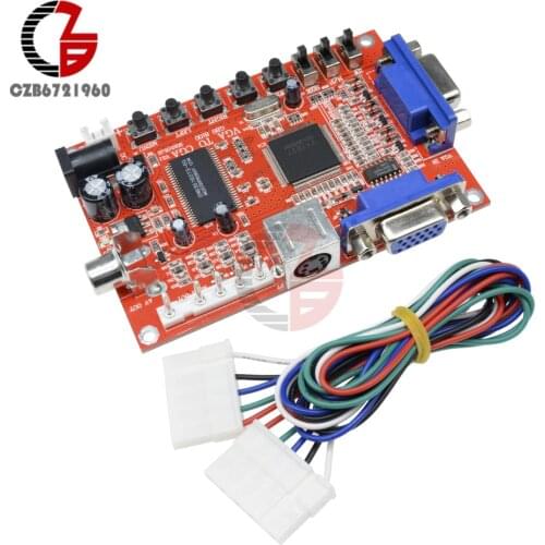 VGA to CGA CVBS S-VIDEO High Definition Converter Arcade Game Video Converter Board for CRT LCD PDP Monitor
