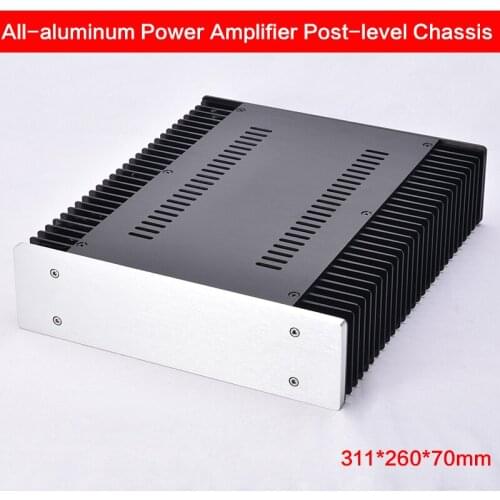 KYYSLB 311*260*70mm Rear-stage Chassis All-aluminum Power Amplifier Case DIY Power Supply Shell Audio Amplifier Enclosure