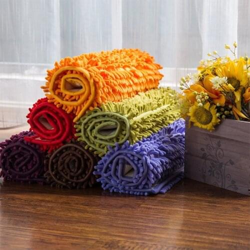 Bathroom Rugs Non Slip Fluffy Microfiber Shag Bath Mats Water Washable Absorbing Floor Carpet Bath Rugs for Bathroom