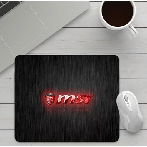 Small Mouse Pad With Logo of Msi for Office Workers and Gamers Cheap Gaming Laptop Gamer Desk Pc Accessories Gaming Table Pads