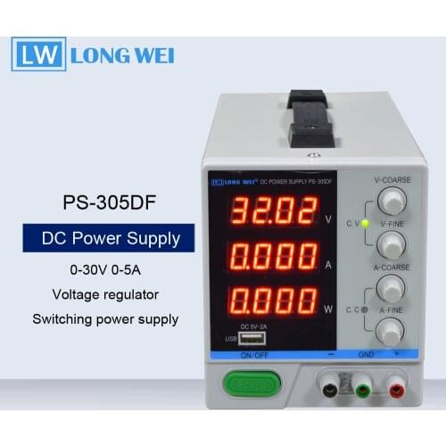 PS-305DF 30V5A DC Power Supply Adjustable Digital Lithium Battery Charging Switch Laboratory Power Supply Voltage Regulator