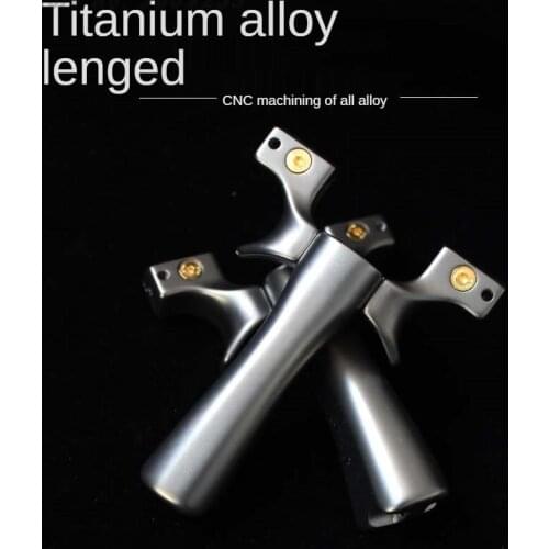 New professional Titanium Alloy Slingshot Powerful Flat Rubber Band Elastic Shooting Outdoor Sports Hunting Catapult