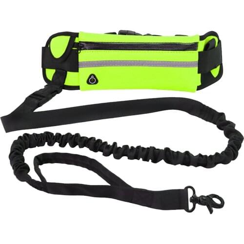 Sports Waist Bag Leash Suit Pet Dog Leash Reflective Retractable Handsfree Pet Walking Rope Running Training Waist Pulling Rope