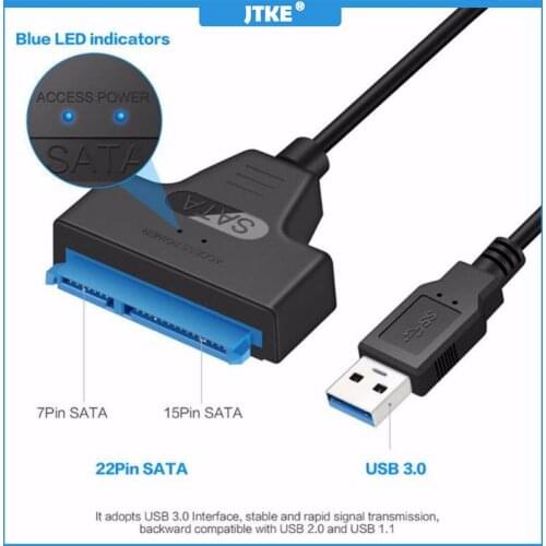 Usb Sata Cable Sata 3 To Usb 3.0 Adapter Computer Cables Connectors Usb Sata Adapter Cable Support 2.5 Inches Ssd Hdd Hard Drive
