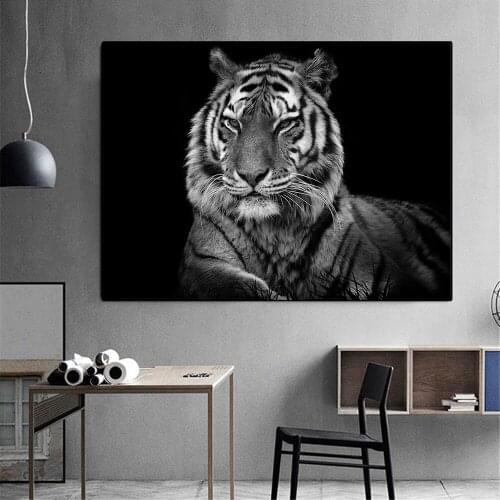 Animals Tiger Nordic Poster And Print Animal Wall Art Tiger Animals Canvas Painting Wall Picture For Living Room Home Decor