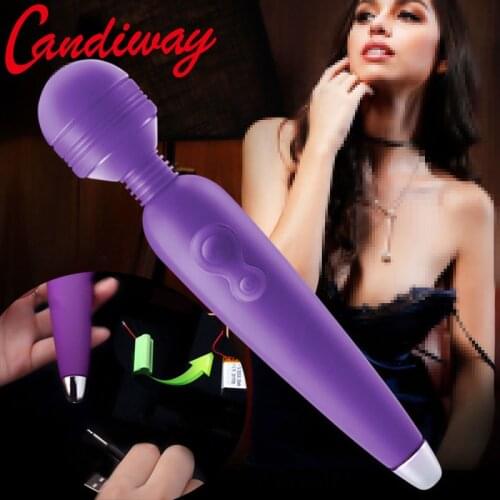 10-speed Wand Vibrator sex toy for Women Rechargeable Extra Powerful Massager Stick Masturbation G Spot stimulate Utensils