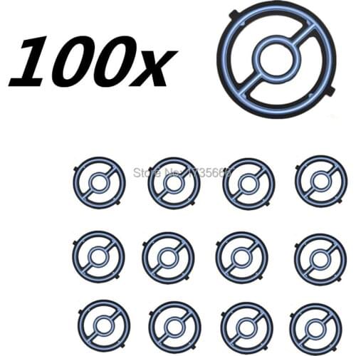 100PCS Engine Oil Cooler Seal Gasket For Ford Escape Focus Fusion Ranger Transit For MAZDA 3 5 6 Speed Tribute CX-7 CX-9 CX-5