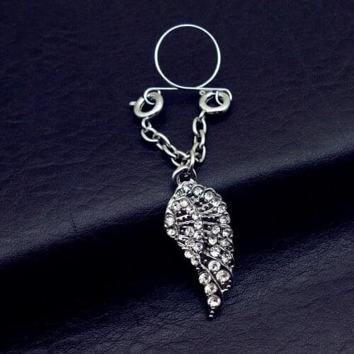 2pcs Hot Sale Stainless Steel sexy Nipple Rings Jewelry Trendy feather wings Nipple Barbell Piercing Ring Body Piercing Jewelry