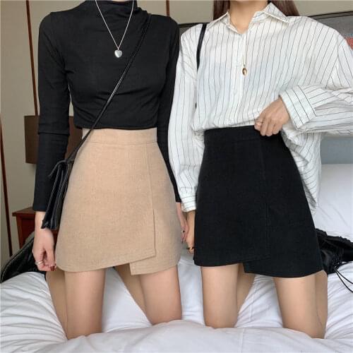 2021 HOT Spring Women skirt Korean version Lrregular A-line skirt Sense of design High waist Show thin All-match Fashion Bottoms