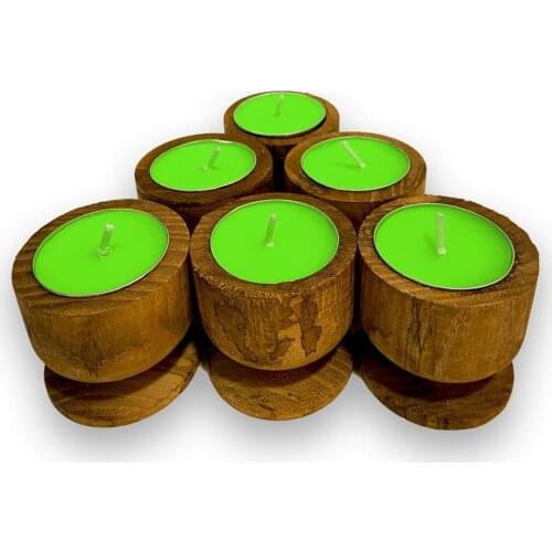 6 Pieces Candle Holder I Decoration For Candle I Wooden Candle Holder