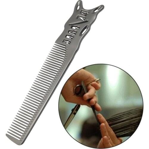 Aluminum Metal Cutting Comb Hair Hairdressing & Barbers Salon Combs Men Women R3MF