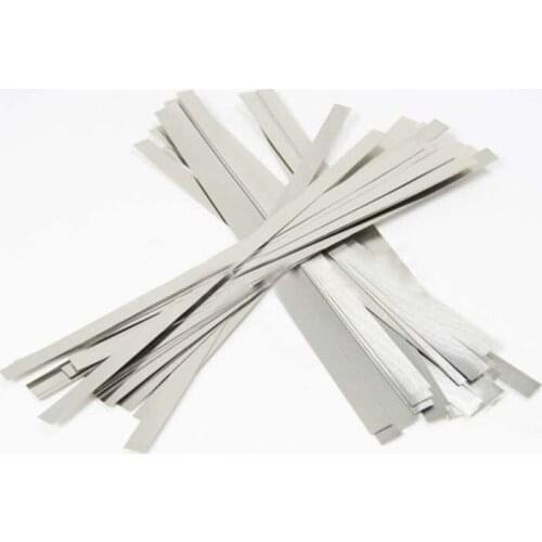 FREE SHIPPING !!! 0.1*2mm 100pcs Pure Nickel Plate Strap Strip Sheets 99.96% for battery spot welding machine
