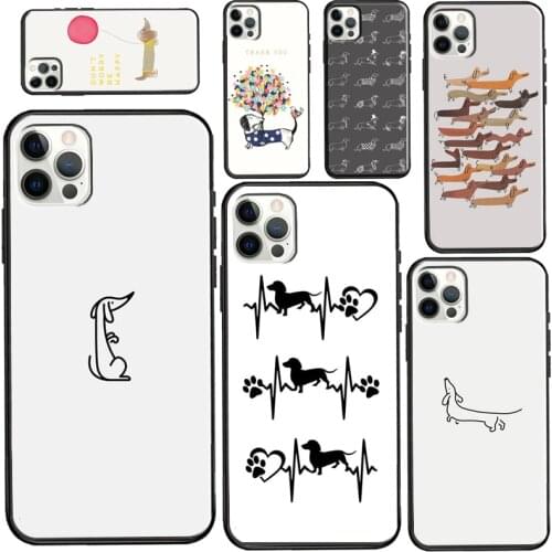 Sausage Dog Dachshund Art For iPhone 12 mini 11 Pro Max Case For iPhone 7 8 Plus 6S X XR XS Max SE 2020 Coque