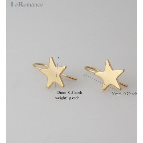 Foromance/ NEW YELLOW GOLD GP THREE STYLES DANGLE 0.79 inch EARRING CIRCLE TRIANGLE STAR DANGLER