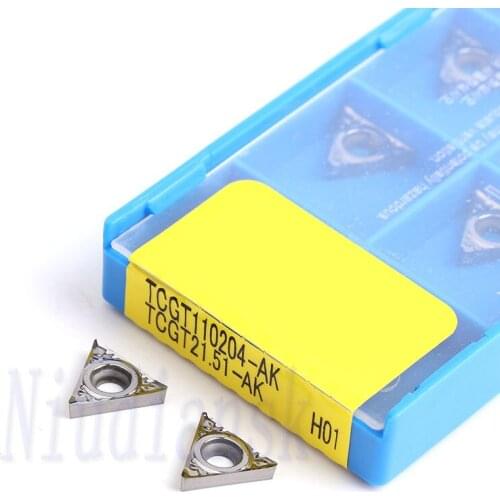 TCGT110202-AK H01 TCGT110204-AK H01 Carbide Insert TCGT110208-AK H01 CNC Lathe Cutting Tools Turning Blade Aluminum Turning Tool