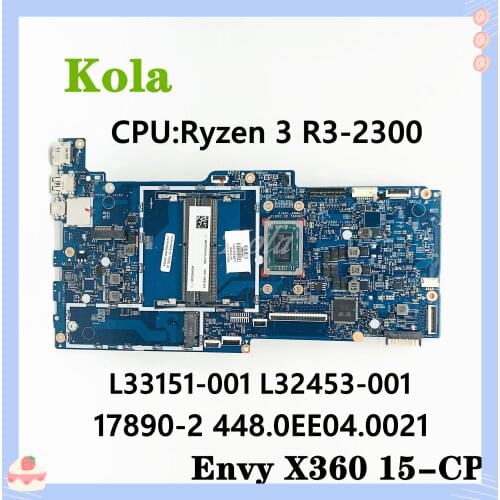 L19459-001 L19459-601 For HP Envy X360 15-CP 15Z-CP Laptop Motherboard 17890-2 448.0EE05.0021 W/ Ryzen 5 R5-2500 CPU DDR4