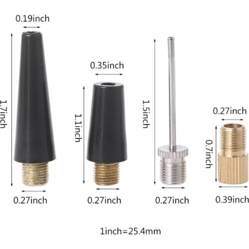 4 Pieces Ball Pump Needle Set Needle Inflator Kit Needle Nozzle Adapter Bikes Tire Inflator Air Pump Compressor