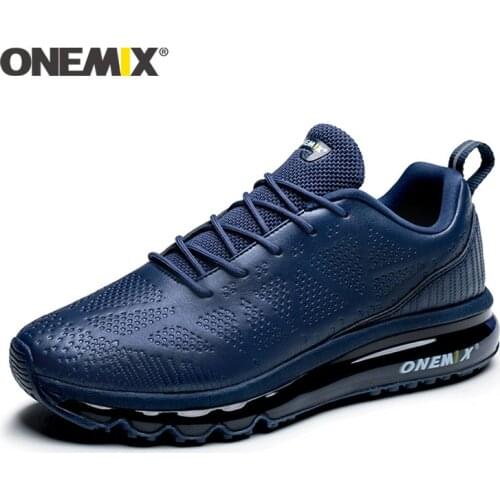 ONEMIX 2019 Road Men Running Shoes Leather Outdoor Sneakers Men Air Cushion Running Shoes for Men Outdoor Walking Shoes women