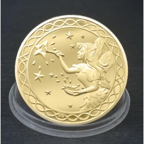 New Tooth Fairy Money Gold Silver Plated Commemorative Coin Creative Kids Tooth Change Gifts Coin Souvenir