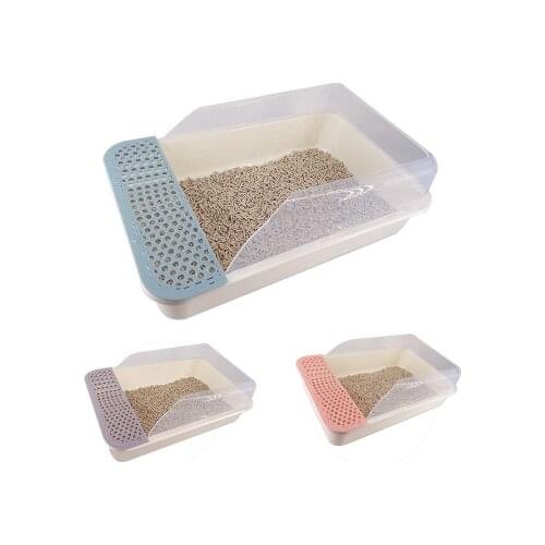 Semi-enclosed cat litter box cat litter scoop cleaning supplies cat toilet tofu cat litter box anti-cheap large cat litter box