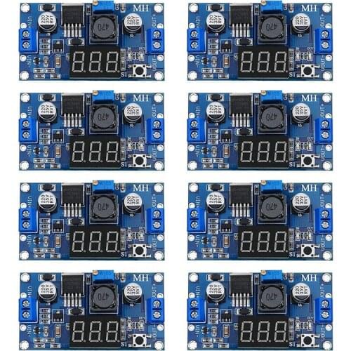 Adjustable LM2596S Converter Reduced Voltage Regulator Power Supply Module Voltage Stabilizer with Digital Voltmeter