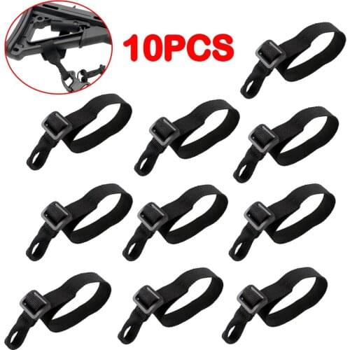 10 Pcs Tactical Buttstock Sling Mount Strap Loop Adapter Webbing Rifle Attachment Adjustable Tactical Gun Sling Airsoft Sling