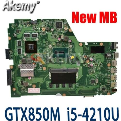 X751LK Main board X751LK GTX850M i5-4210 CPU 4GB RAM Mainboard REV 2.0 For Asus X751LK X751LKB X751L A751L Laptop motherboard