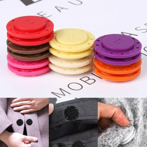 1Set Magnetic Buttons Plastic Magnetic Bag Fasteners Snap Buttons Sew On Coat Bag Fasteners DIY Sewing Supplies 21mm 25mm Round