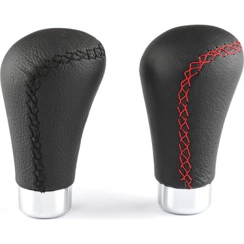 1 Pc Car Universal Gear Shift Knob Manual Shifter Lever Leather Automatic Manual with Adapters car accessories styling