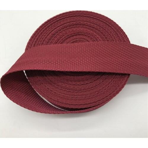 15mm 20mm 25mm 30mm 38mm Wide 5yards Deep red Strap Nylon Webbing Knapsack Strapping Bags Crafts