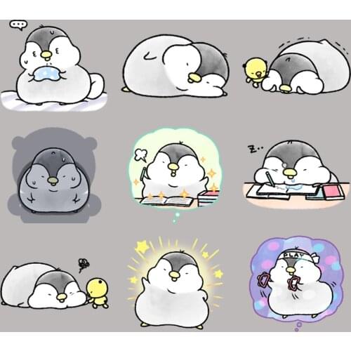 24 funny penguin cartoon scrapbook stickers for children, DIY laptop suitcase skateboard motorcycle bicycle toy