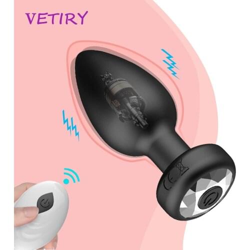 Anal Vibrator Wireless Remote Anal Beads Butt Plug Vibrator Prostate Massager 10 Speeds Clitoris Stimulator Toys For Adults 18