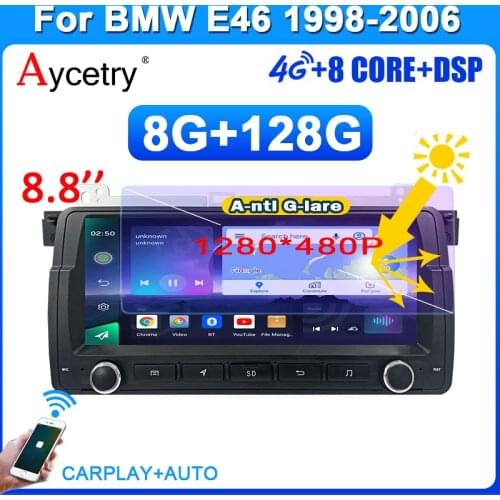 8.8'' Android 10 Car radio autoradio GPS For BMW 3 Series E46 M3 318/320/325/330/335 1998-2005 2 din stereo multimedia Player 4G
