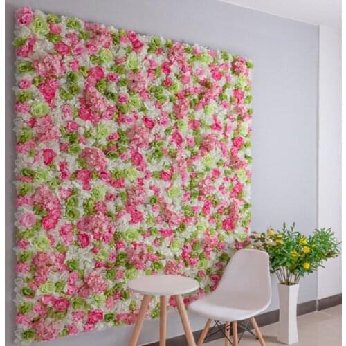 Free Shipping Artificial Hydrangeas Rose Flower Wall for Wedding Decoration Flower Panels Baby Shower Xmas Backdrop Decor