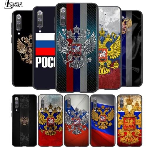 Russia Flag Soft TPU For Xiaomi Mi 11i 11 10T 10 9T 9 A3 8 Lite CC9 SE Note10 Lite Ultra Pro Black Phone Case